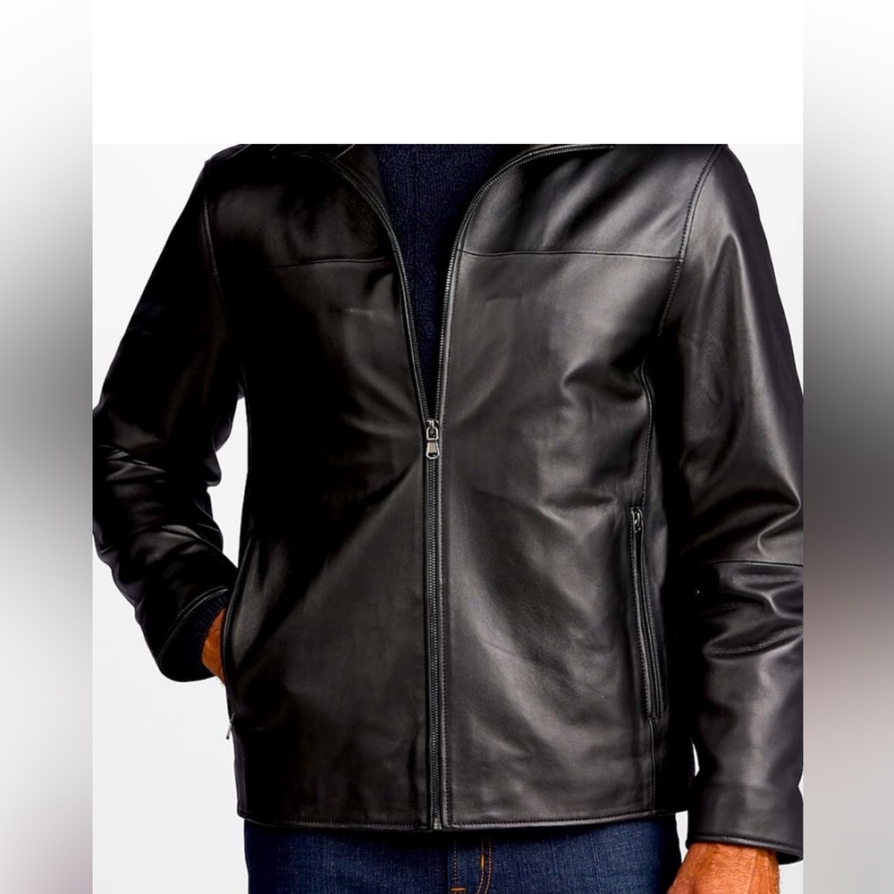 Black Leather Jacket  XL USA FASHION HIGH QUALITY